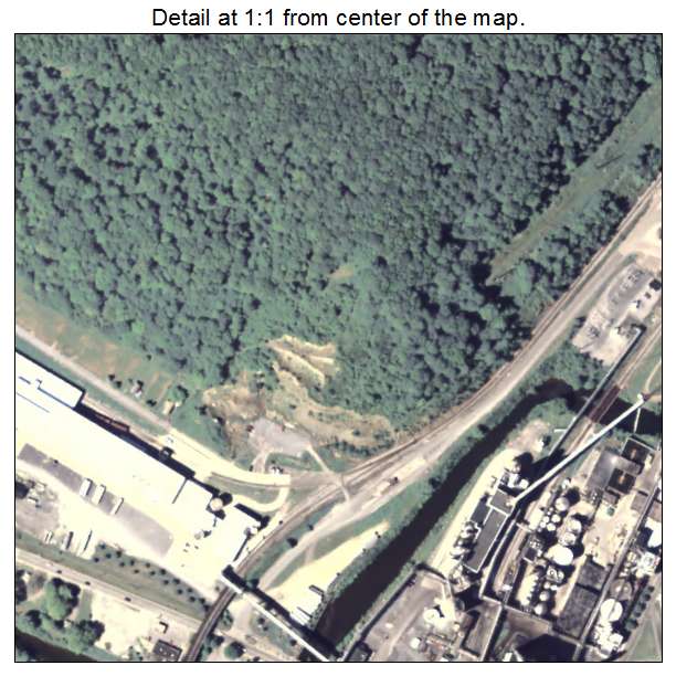 Johnsonburg, Pennsylvania aerial imagery detail