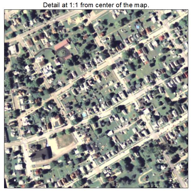 Kane, Pennsylvania aerial imagery detail