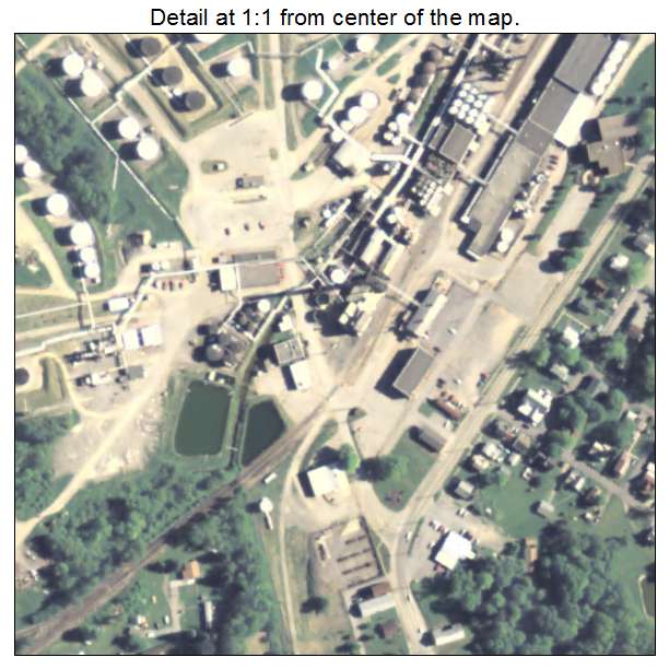 Karns City, Pennsylvania aerial imagery detail