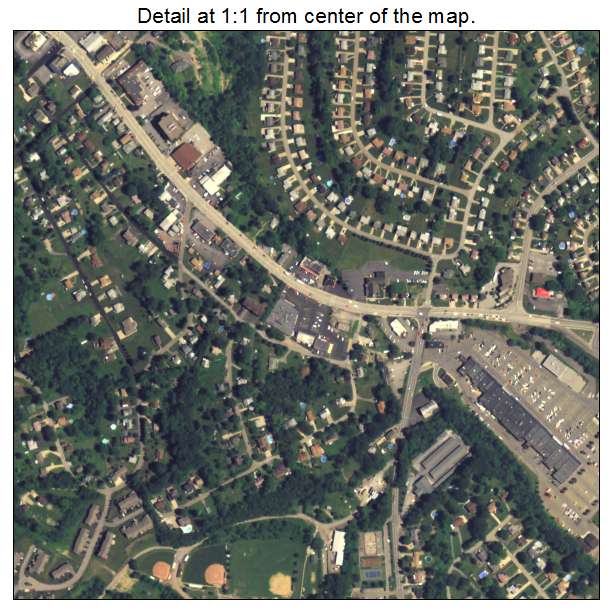 Kennedy Township, Pennsylvania aerial imagery detail