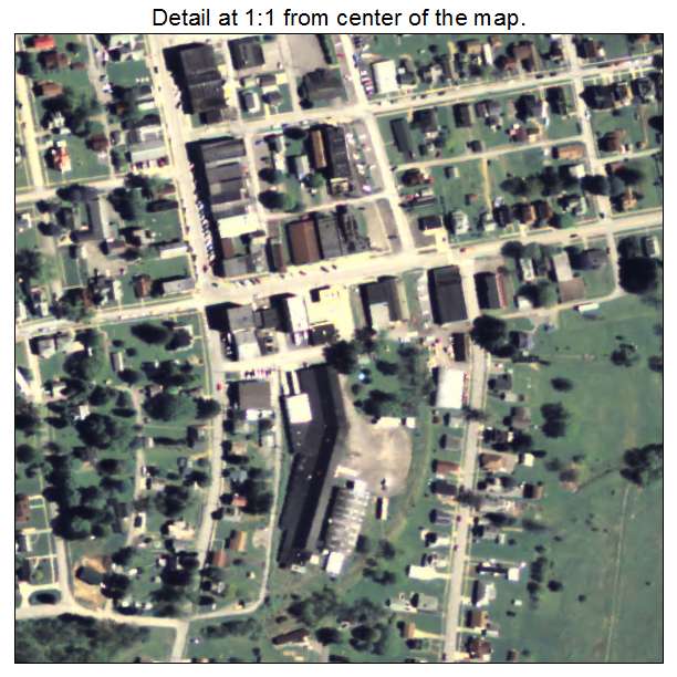 Knox, Pennsylvania aerial imagery detail
