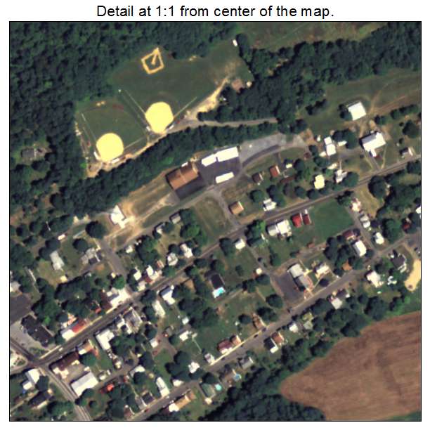 Landisburg, Pennsylvania aerial imagery detail