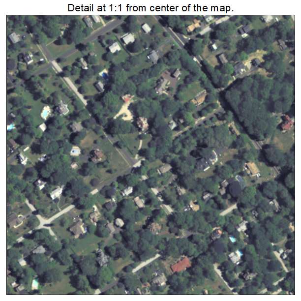 Langhorne Manor, Pennsylvania aerial imagery detail