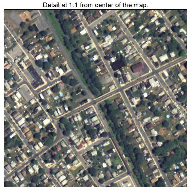 Laureldale, Pennsylvania aerial imagery detail