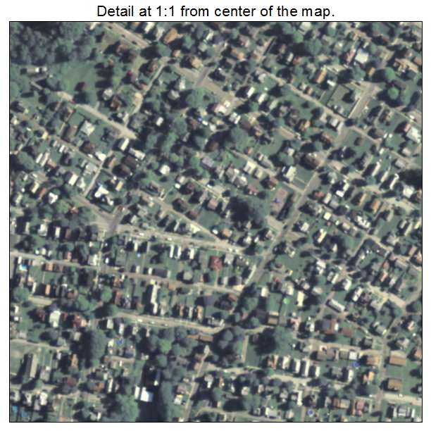 Leechburg, Pennsylvania aerial imagery detail