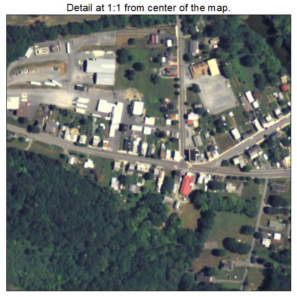 Lenhartsville, Pennsylvania aerial imagery detail