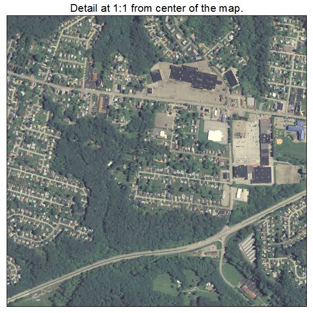 Lower Burrell, Pennsylvania aerial imagery detail
