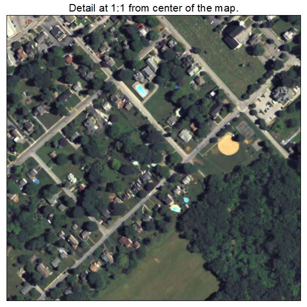 Malvern, Pennsylvania aerial imagery detail