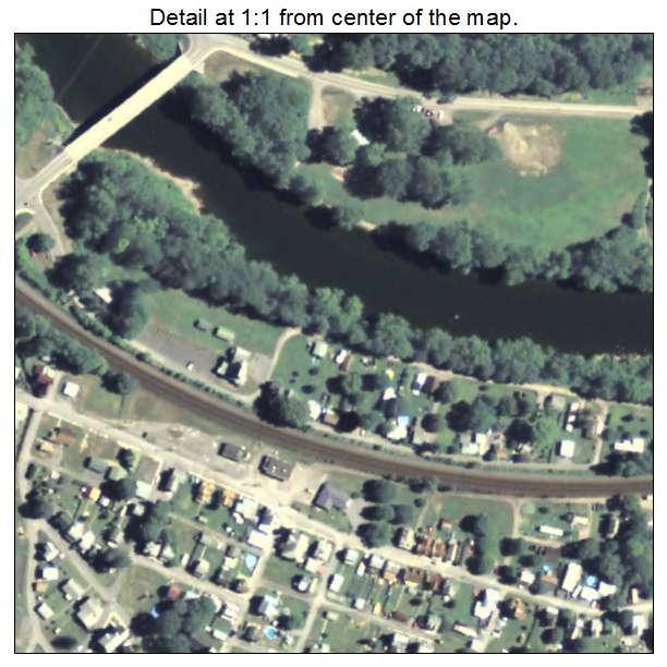 Mapleton, Pennsylvania aerial imagery detail