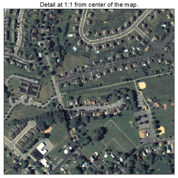 Maytown, Pennsylvania aerial imagery detail