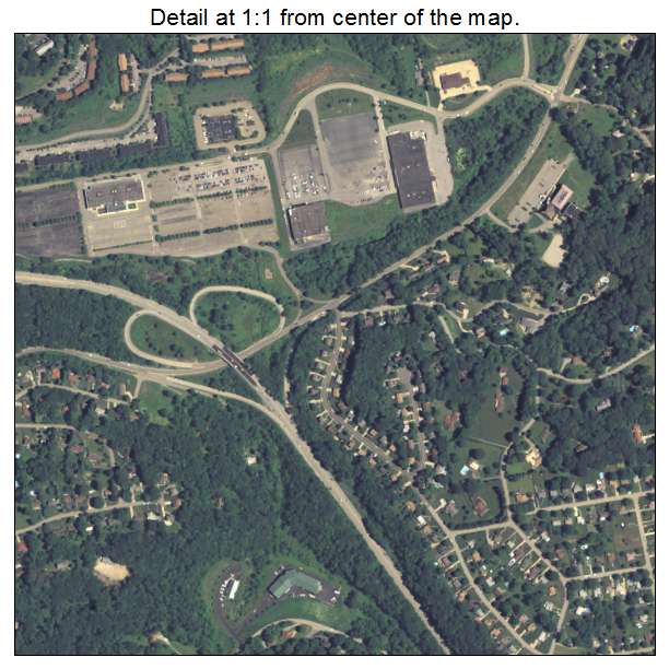 McCandless Township, Pennsylvania aerial imagery detail