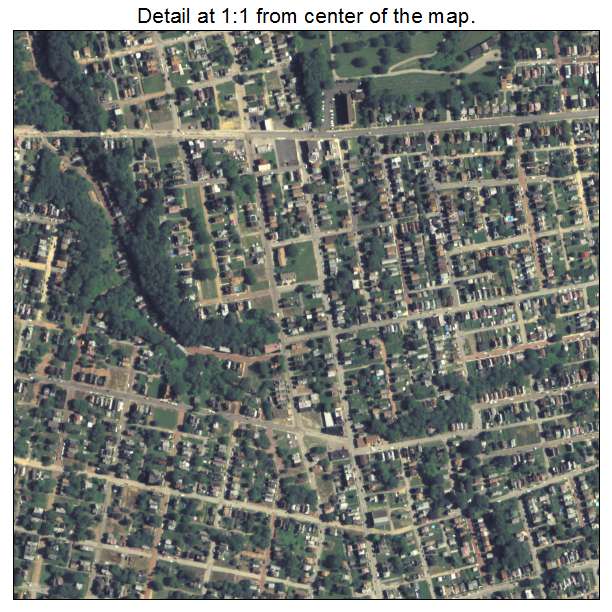 McKeesport, Pennsylvania aerial imagery detail