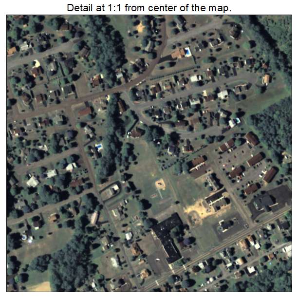 Mechanicsville, Pennsylvania aerial imagery detail