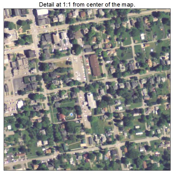 Mercer, Pennsylvania aerial imagery detail