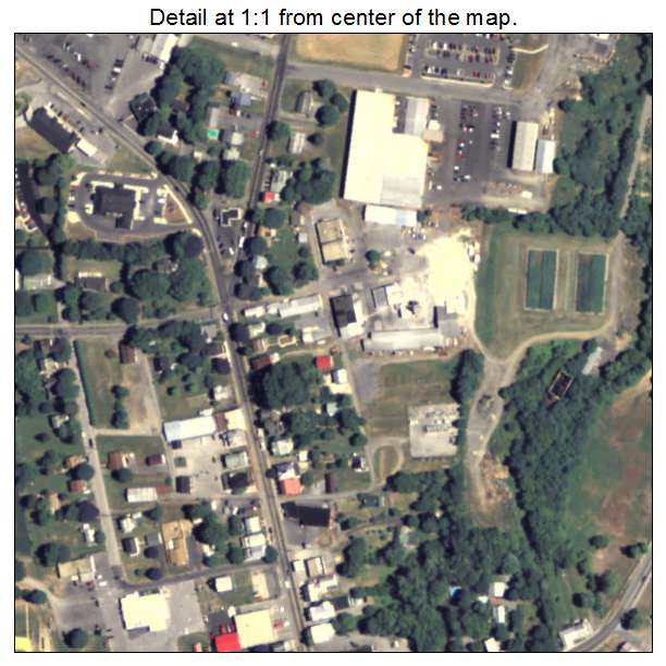 Mercersburg, Pennsylvania aerial imagery detail
