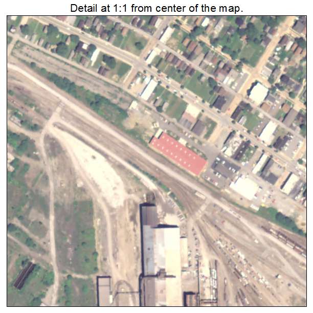 Midland, Pennsylvania aerial imagery detail
