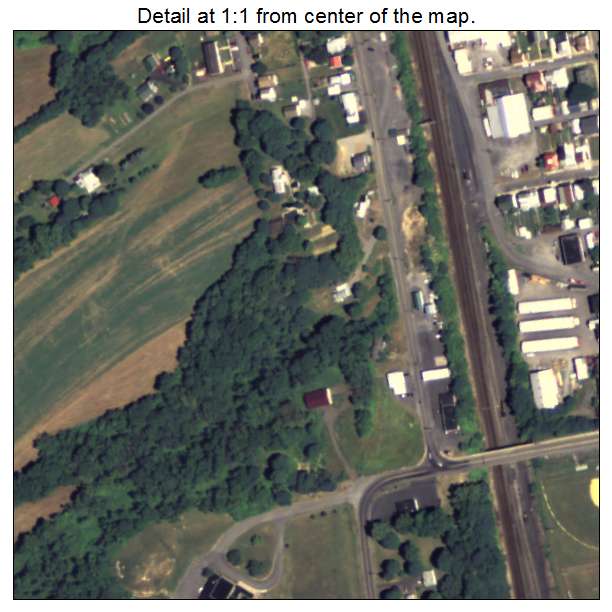 Mifflin, Pennsylvania aerial imagery detail
