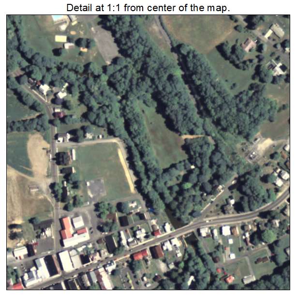 Millheim, Pennsylvania aerial imagery detail