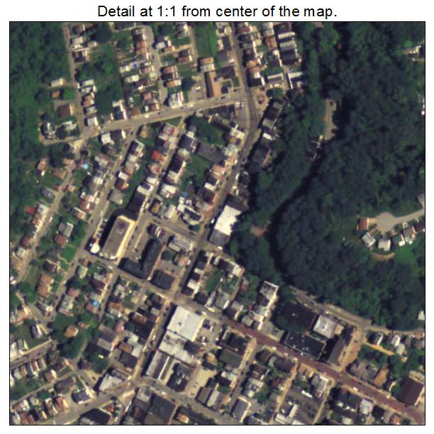 Millvale, Pennsylvania aerial imagery detail