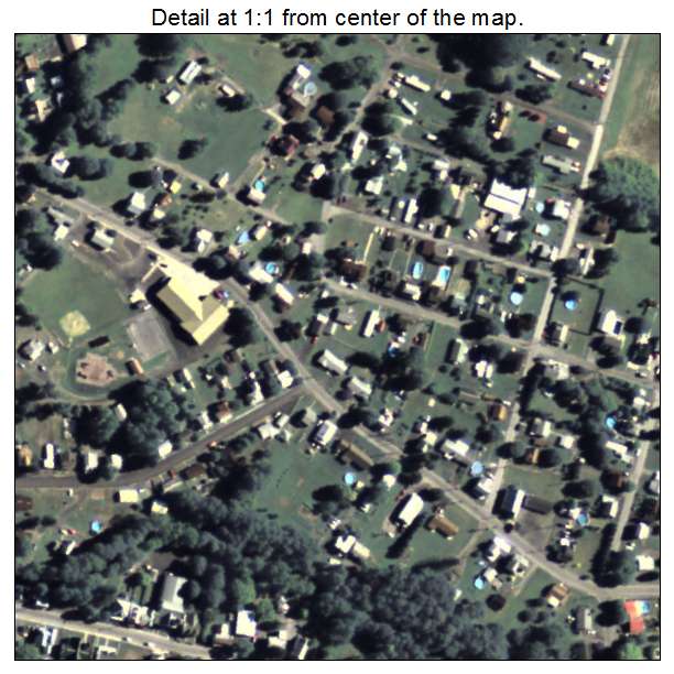 Milroy, Pennsylvania aerial imagery detail