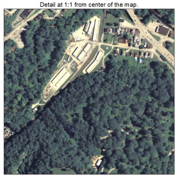 Monongahela, Pennsylvania aerial imagery detail