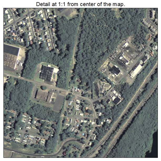 Moosic, Pennsylvania aerial imagery detail