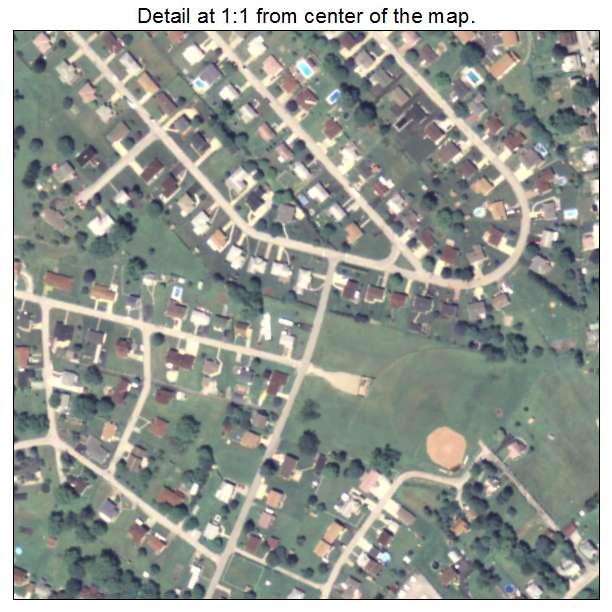 Mount Pleasant, Pennsylvania aerial imagery detail