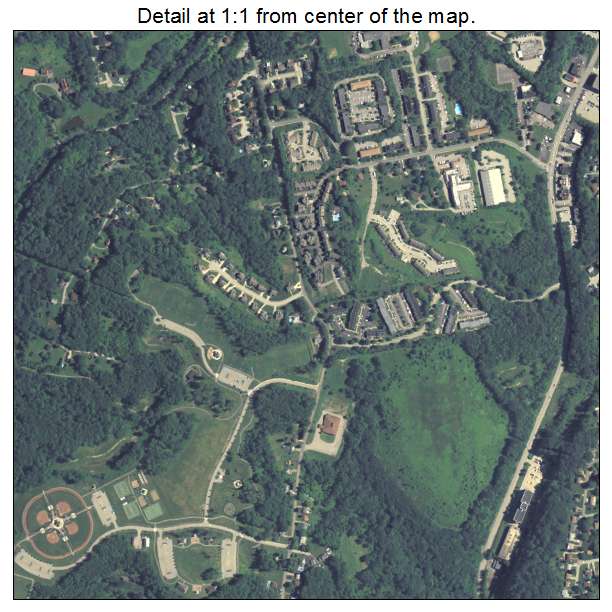 Municipality of Monroeville, Pennsylvania aerial imagery detail