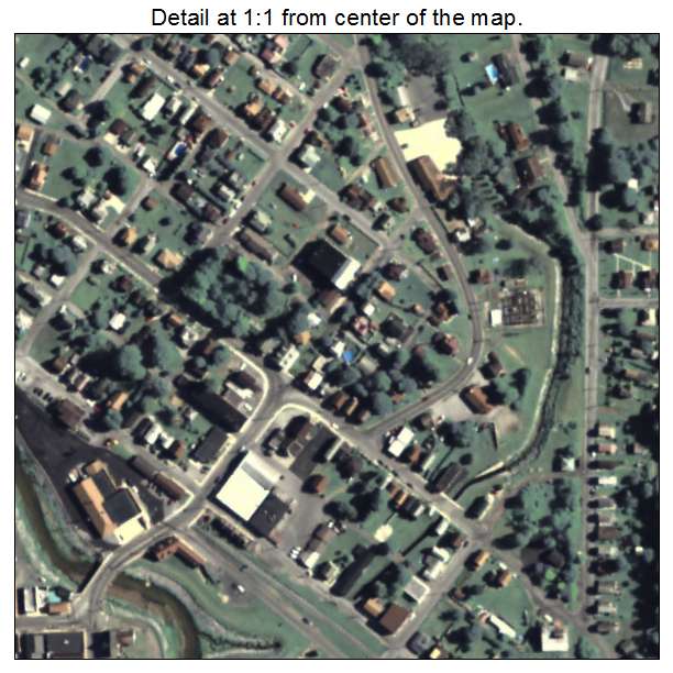 Nanty Glo, Pennsylvania aerial imagery detail