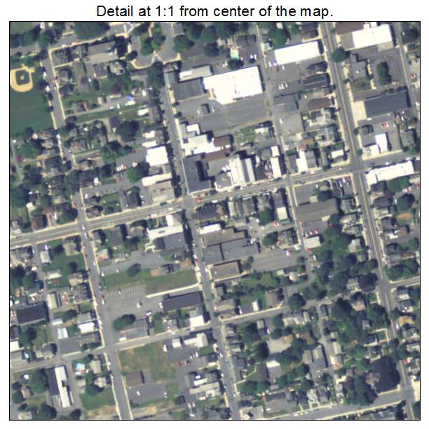 Nazareth, Pennsylvania aerial imagery detail