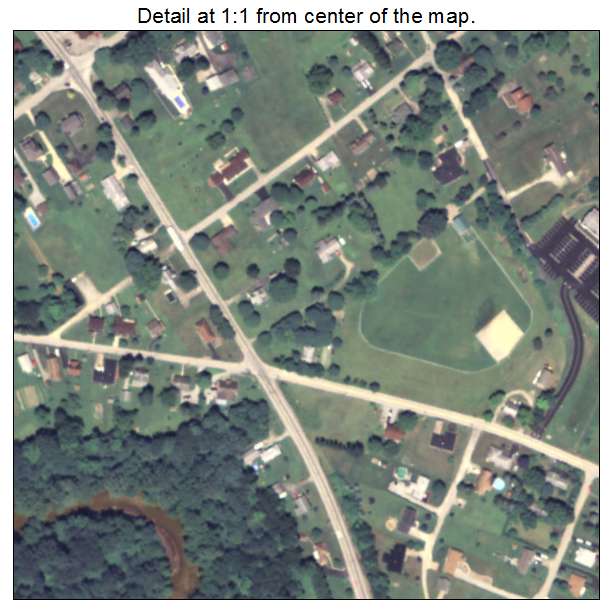 New Alexandria, Pennsylvania aerial imagery detail