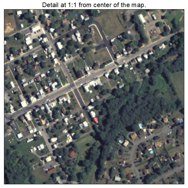 Newburg, Pennsylvania aerial imagery detail