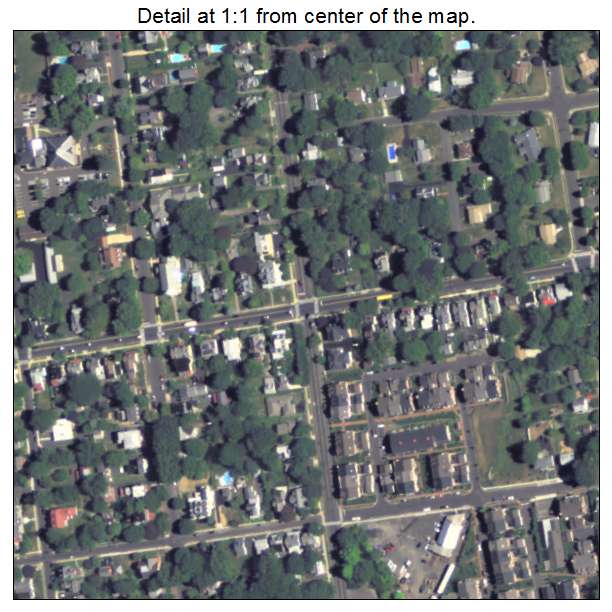 Newtown, Pennsylvania aerial imagery detail
