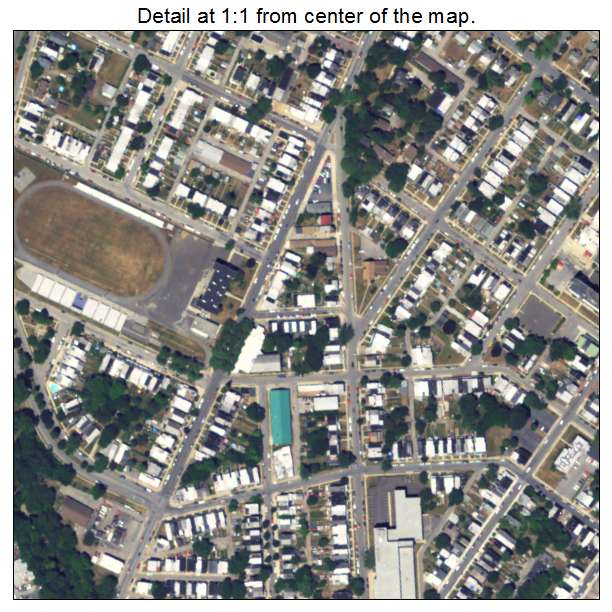 Norristown, Pennsylvania aerial imagery detail