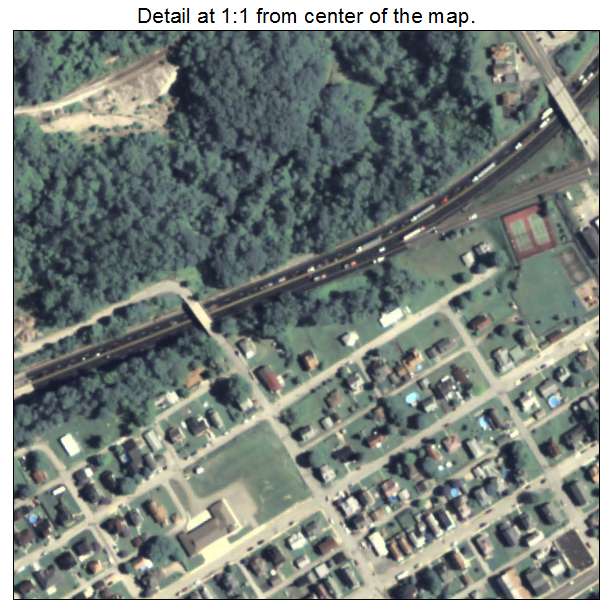 North Belle Vernon, Pennsylvania aerial imagery detail