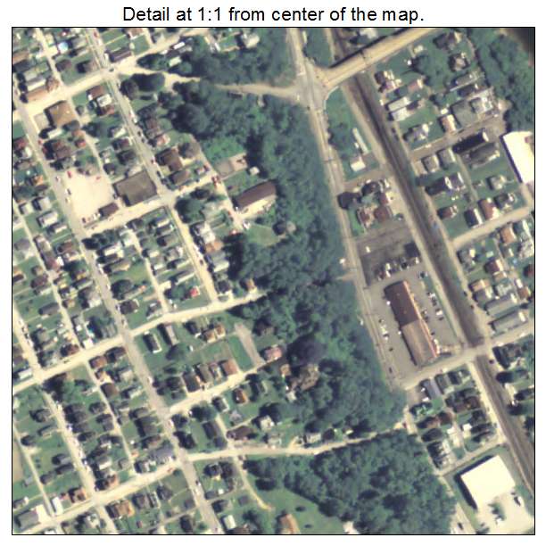 North Charleroi, Pennsylvania aerial imagery detail