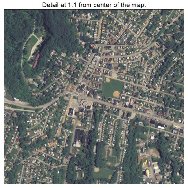 North Versailles, Pennsylvania aerial imagery detail