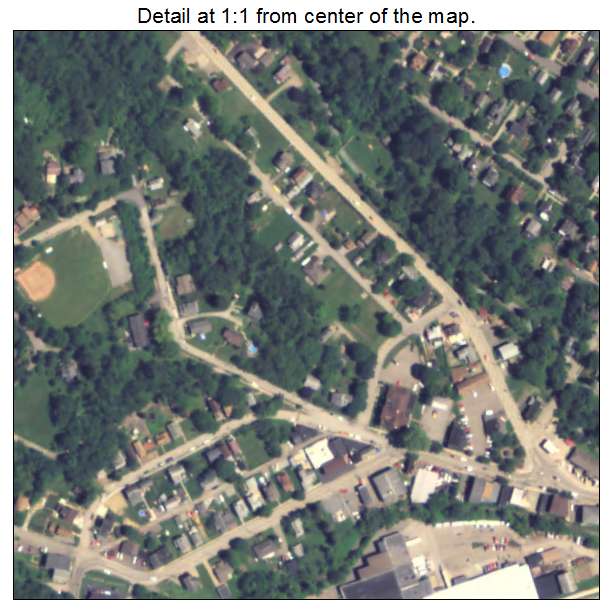 Oakdale, Pennsylvania aerial imagery detail