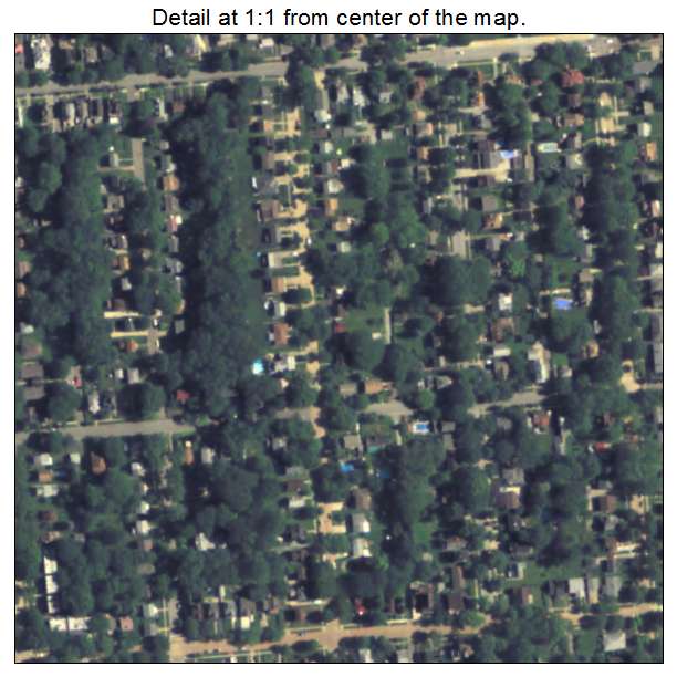 Oakmont, Pennsylvania aerial imagery detail