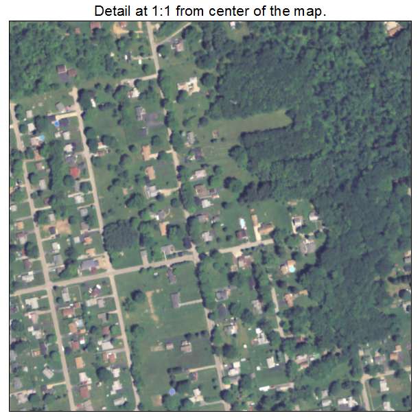 Oakwood, Pennsylvania aerial imagery detail