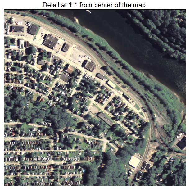 Oil City, Pennsylvania aerial imagery detail