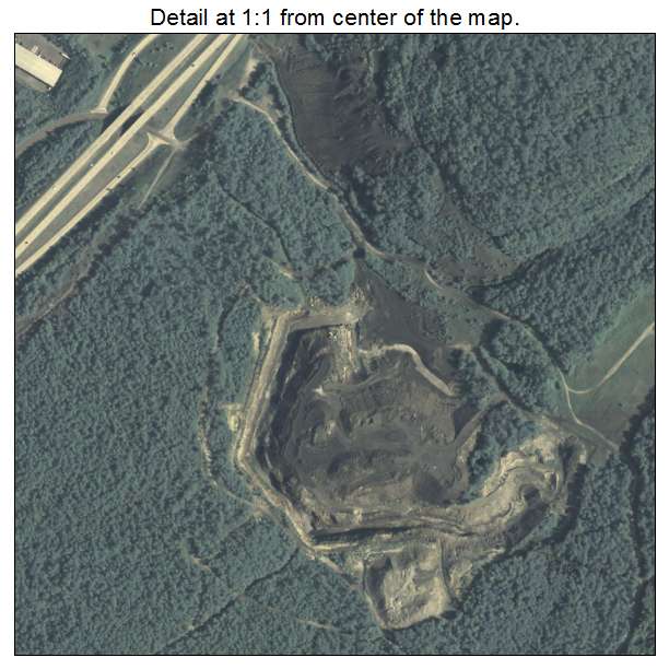 Olyphant, Pennsylvania aerial imagery detail