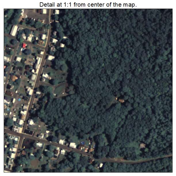 Orangeville, Pennsylvania aerial imagery detail