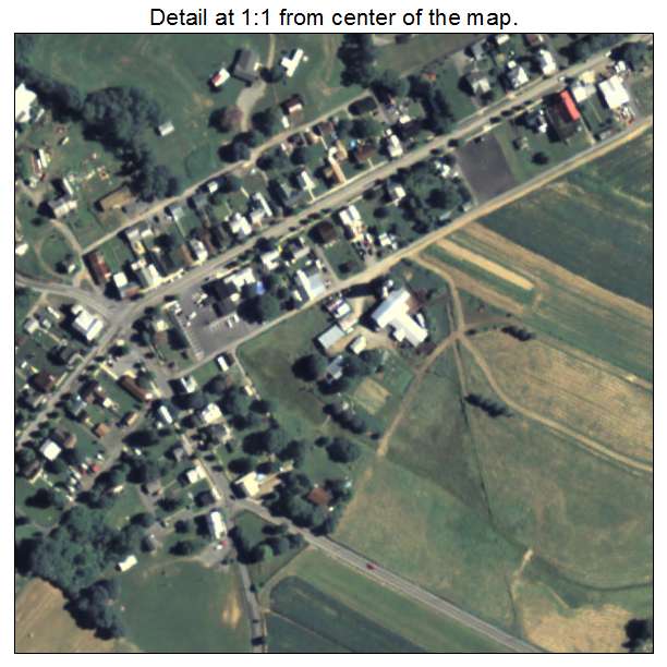 Orrstown, Pennsylvania aerial imagery detail