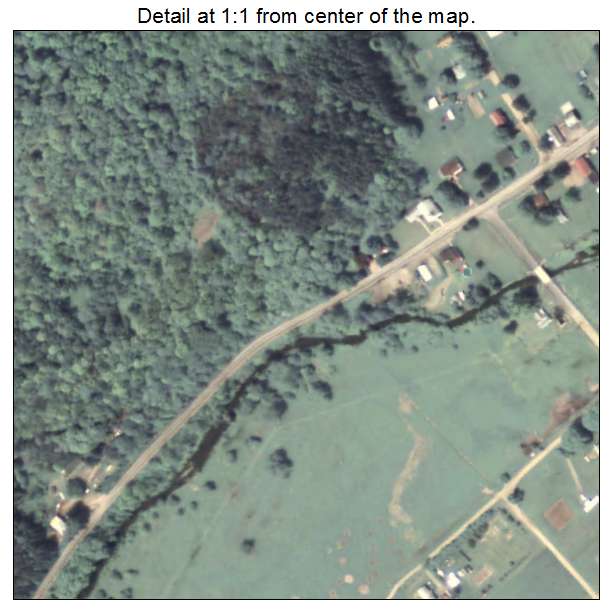 Oswayo, Pennsylvania aerial imagery detail