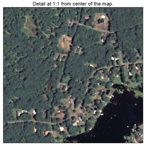 Penn Lake Park, Pennsylvania aerial imagery detail