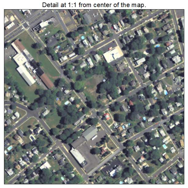 Penndel, Pennsylvania aerial imagery detail