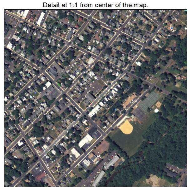 Perkasie, Pennsylvania aerial imagery detail