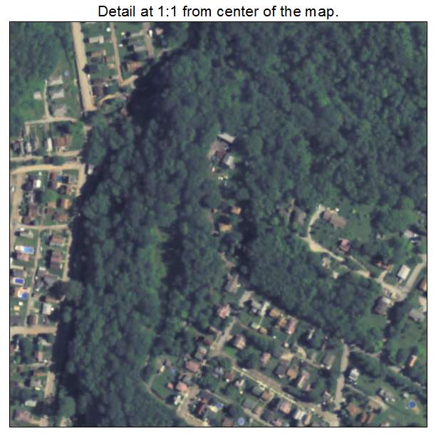 Pitcairn, Pennsylvania aerial imagery detail