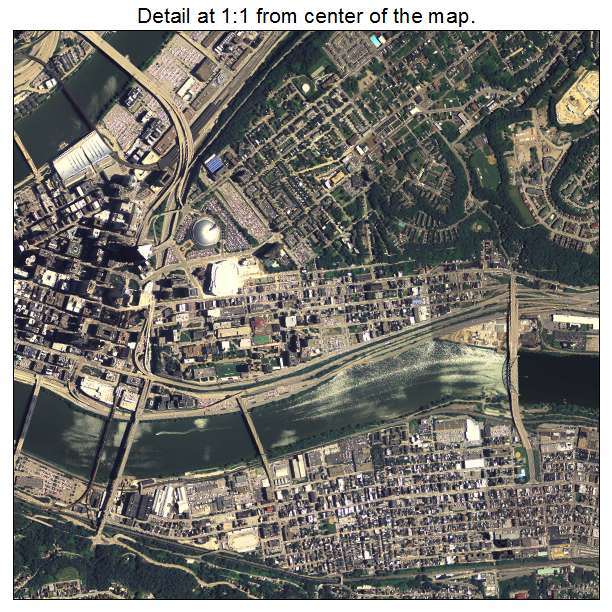 Pittsburgh, Pennsylvania aerial imagery detail